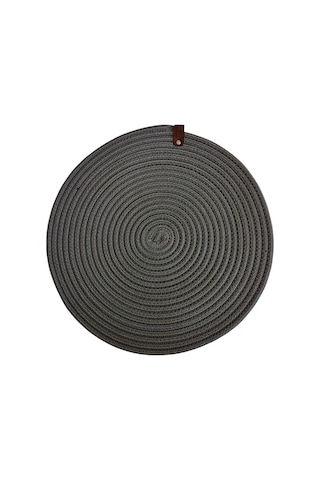 Nakkaş Home Gri Jüt Runner Ve 6'lı Supla Seti 35x100 Cm Runner + 33x33 Cm Jüt Amerikan Servis Doğal Masa Dekorasyonu