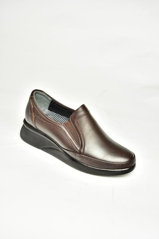 Fox Shoes T555193103 Kahverengi Hakiki Deri Comfort Ortopedik Taban Kadın Ayakkabı Kahverengi-hakiki Deri Kahverengi