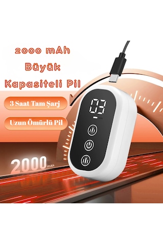 2'li Şarjlı Isıtıcılı Hava Basınçlı Masaj Aleti Kol Bacak Ayak Baldır Masaj Cihazı 3 Modlu Rahat Gri