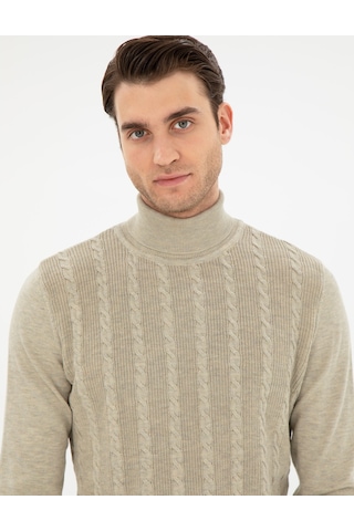 Pierre Cardin Erkek Kum Melanj Kazak /triko 50300500-vr123 Kum Melanj