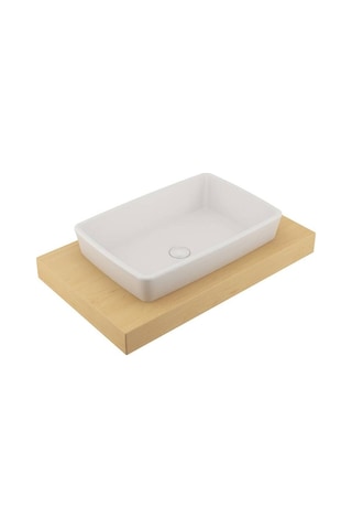 Serel - Rita Tezgah Üstü Lavabo 60x40 Cm Beyaz - Rt46dss000- Beyaz