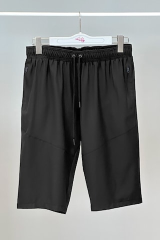 Remsa Erkek Havuz Deniz Uzun Kapri Şort Mayo Rks-02 Siyah Siyah