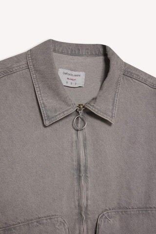 DeFacto Relax Fit Fermuarlı Cepli Jean Ceket C3414AX24AUNM55 Gri