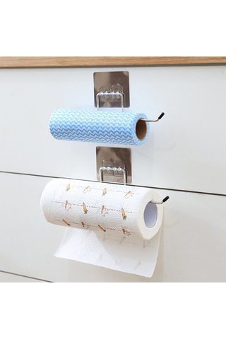 Yapıştırıcı İle Şık Metal Tuvalet Kağıdı Tutucu, Ev Banyo Aksesuarları İçin Mükemmel Çok Renkli