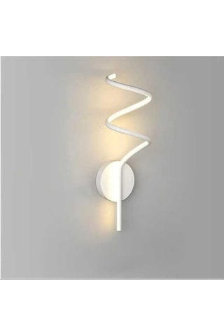 Fastbuy Beyaz Modern Led Duvar Lambası - Döküm Demir, Yarı Gömme, 3 Renk Seçenekli, Yatak Odası İçin Beyaz