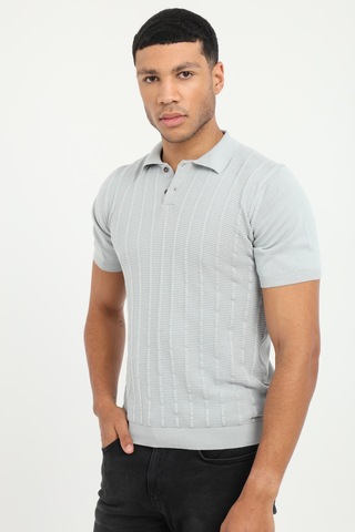 Dufy Erkek Slim Fit Polo Yaka Gri Triko-18919