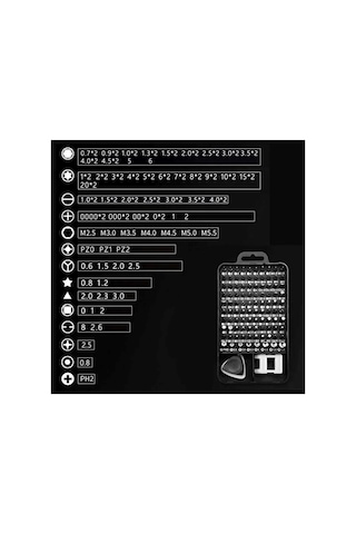 115 Parça Profesyonel Manyetik Hassas Tornavida Seti Telefon Laptop Tablet Saat Ve Elektronik Tamir Onarım Kiti Wb-3007