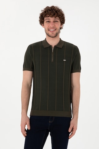 U.S. Polo Assn. Erkek Slim Fit Polo Yaka Vizon Tişört 50306457-VR052