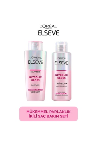 Glycolic Gloss Mükemmel Parlaklık 2'li Saç Bakım Seti: Şampuan & Laminasyon Bakım pktelsglyclcglssmpsacbkmsetsmplmns-10483