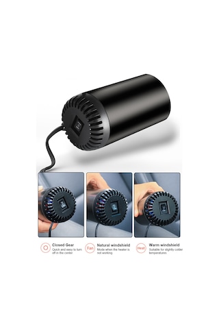 Ranyeek Araç Isıtıcı 24v 150w Oto Isılandırıcı: Kar/tutkal Temizleyici, Doğal-ısı Rüzgar Modu, 1.5m Kablolu 8130c Siyah Model