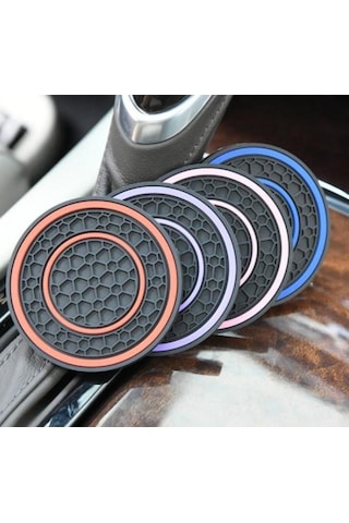 Zhltools Araç İçi Bardak Tutucu Matlar 2 Adet Yeşil Yeşil