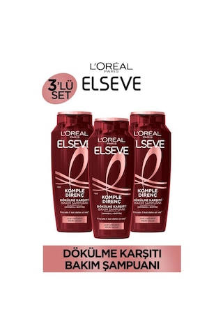 L'Oréal Paris Elseve Komple Direnç Dökülme Karşıtı Bakım Şampuanı 3 x 300 ML