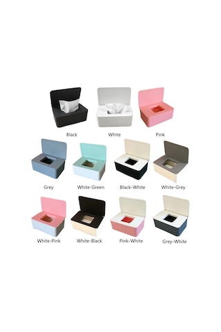 Tek Kullanımlık Maske Saklama Kutusu Toz Geçirmez Kapaklı Maske Kutusu Islak Mendil Kutusu Kapaklı Taşınabilir Ev İş Dış Mekan İçin