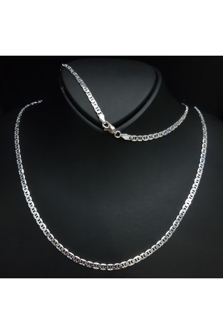 Gümüş Erkek Zincir Kolye (493817757)