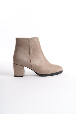 Kadın Liva Düz Topuklu Kısa Bot Bej Süet