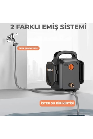 Powermaster Pm-24688 Pratik Yüksek Basınçlı Araç Oto Yıkama Makinesi Kovadan Su Çekme Özellikli