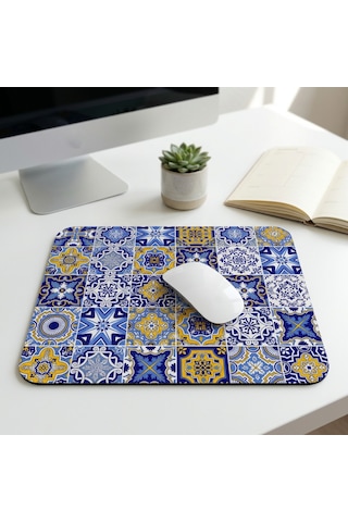 Tabloe Turkuaz Premium Desenli Mouse Pad - 23x19 Cm 4mm Kalınlık - Kaydırmaz Tabanlı Kaliteli Mousepad