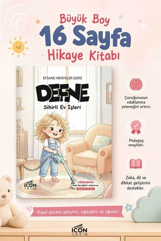 Defne - 16 Sayfa Eğitici Çocuk Hikaye Kitabı - Hediyeli Defne - 16 Sayfa Eğitici Çocuk Hikaye Kitabı - Hediyeli