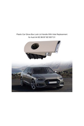 Shineyee Audi A4 B6/b7 02-07 Plastik Araba Çekmece Kilidi Kapağı, Kilitleme Delikli, Bej Renk, 8e1857131 Oem Yerine Geçici Parça