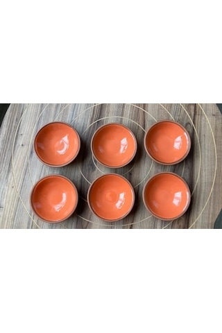 Athstore Turuncu Sosluk Reçellik Çerezlik Lokumluk Kase 6 Lı Set Turuncu