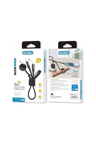 Go Des GD-UC611 2 in 1 Wireless Type-C PD Hızlı Şarj Kablosu