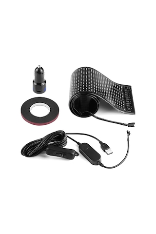 Powermaster Pm-23823 12x98cm Oto Rgb Kayan Yazı Led Tabela Araç Arka İçi Cam Yazı Panosu