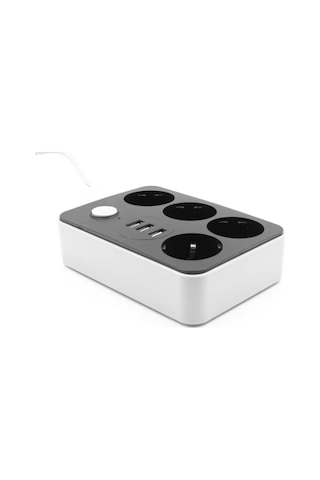 Akım Koruyuculu 3usb Port Hızlı Şarjlı 4lü Priz-429 0