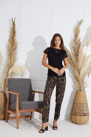 Sevim Kadın Kısa Kol Siyah Pijama Takım C7t8n551 001