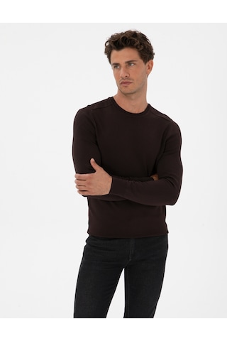 Pierre Cardin Erkek Koyu Kahverengi Kazak /triko 50315763-vr084 Koyu Kahverengi