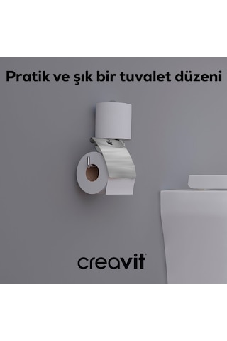 Creavit BR20227 Royale Kapaklı Tuvalet Kağıtlığı Yedekli