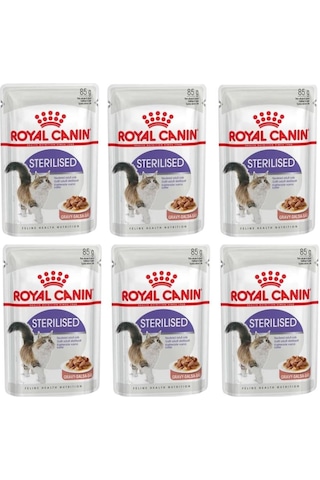 Royal Canin Sterilised Gravy Pouch Kısırlaştırılmış Yetişkin Kedi Yaş Maması 6 x 85 G