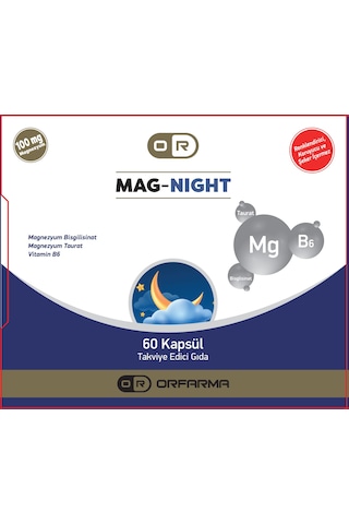 Orfarma Mag-Night Takviye Edici Gıda 60 Kapsül