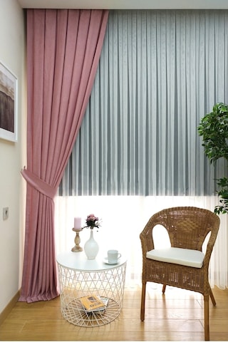 Evdepo Home Pembe Düz Renk Pileli Soft Fon Perde Pile Tek Kanat Pembe