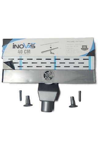 40 Cm Paslanmaz Izgaralı Lineer Duş Kanalı Koku Önleyicili