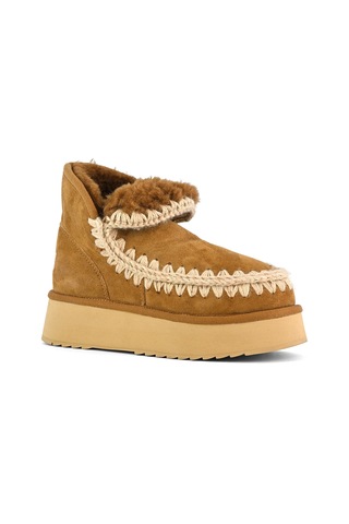 Bot Kar Kadın Mu.fw681000a Cog Mou Mini Eskimo Platform Boot Cognac Beyaz