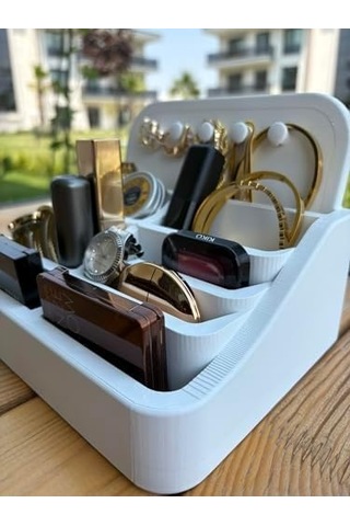 Takı, Saat Ve Kozmetik Organizeri - Şık Ve Modern Tasarım, Mükemmel Fonksiyonellik Beyaz 100