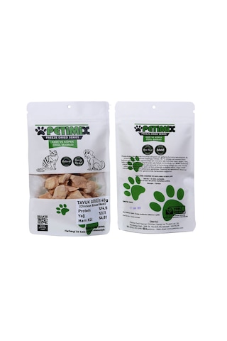 Petimix Freeze Dry Tavuk Göğüs Barf Kedi Ödül Maması 40 G