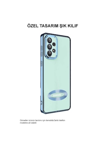 Samsung Galaxy Uyumlu S23 Ultra Yanları Renkli Lens Korumalı Logo Gösteren Luxury Silikon Kapak - Siyah