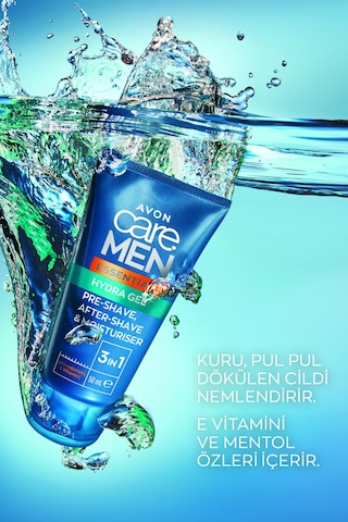 Care Men Essential 3'ü 1 Arada Tıraş Öncesi Ve Sonrası Nemlendirici Jel 50 Ml. Üçlü Paket