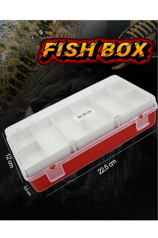 Rapala Kutusu Jig Yem Kutusu Lrf Kutusu 22.5x12x5.5 Kırmızı