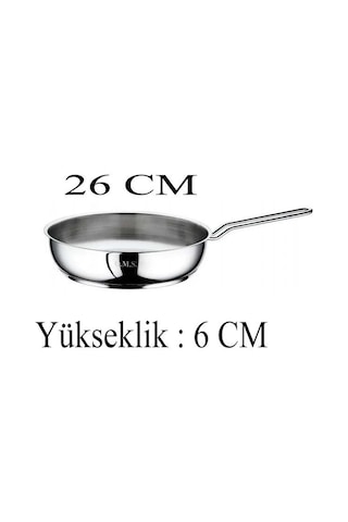 Oms Çelik Tava 26x6 Cm Cam Kapaklı