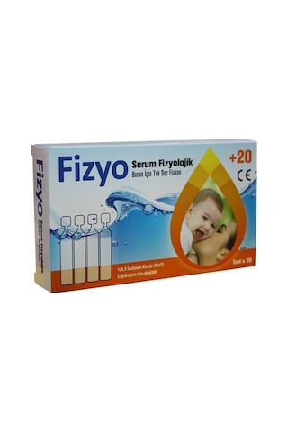 Fizyo Serum Fizyolojik Burun İçin Tek Doz Flakon 5 Ml x 20