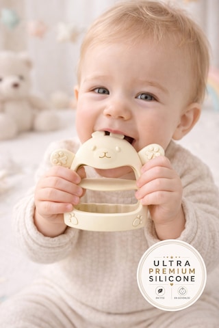 Tgm Baby Ultra Premium Silikon Tavşan Eldiveni Diş Kaşıyıcı Özel Taşıma Kablı Krem