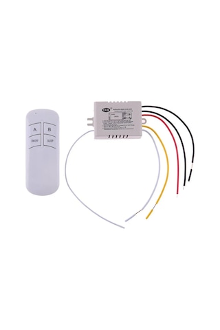 Dofolink 220v İki Yollu Uzaktan Kumanda Anahtarı - Aydınlatma Cihazlarını Ayrı Ayrı Kontrol Et - Kolay Kurulum - 30m Mesafe