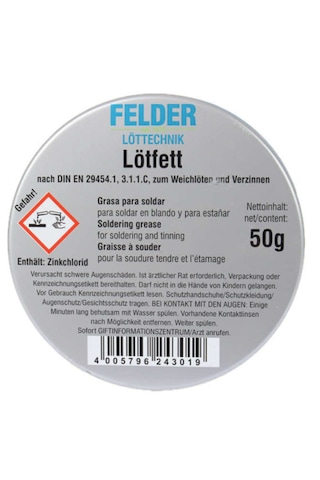 Felder Lötfett Lehim Pastası - 50g