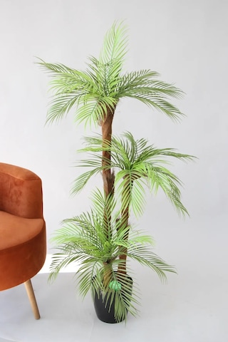 Yapay Palmiye Ağacı 3 Gövdeli 27 Yaprak 150 Cm Saksılı