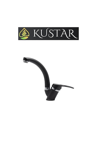 Kustar Sema Kısa Mix Aç Kapa Banyo Lavabo Bataryası Siyah