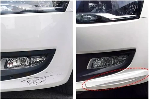 Araba Tampon Koruyucu Karbon Desenli Siyah Beyaz 4490