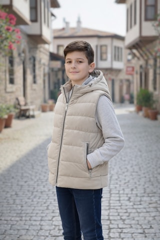 Pina Kids Erkek Çocuk Kapüşonlu Şişme Yelek Bej
