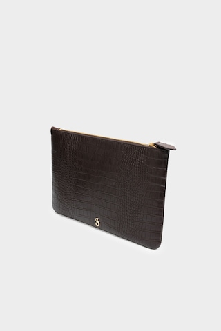 Açelyaokcu Premium Comet Handbag Hakiki Deri Portföy Clutch Çanta Kahverengi